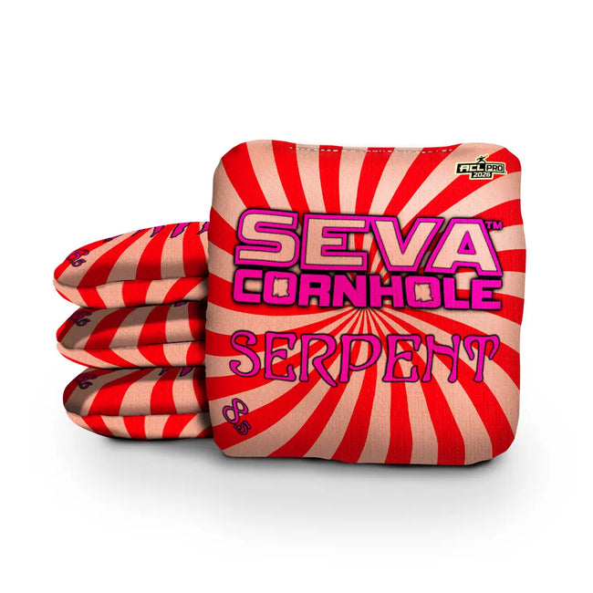 Swirl Blacklight GLO Cornhole Bags Serpent ACL Pro Stamped