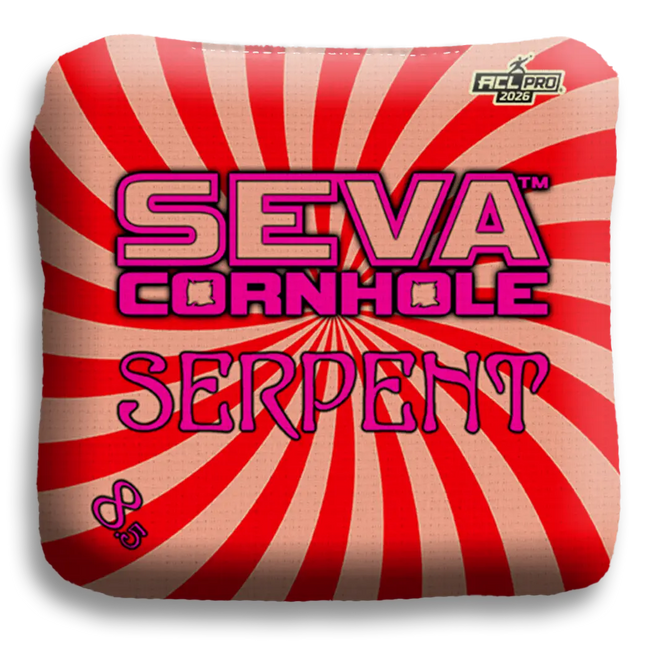 Swirl Blacklight GLO Cornhole Bags Serpent ACL Pro Stamped