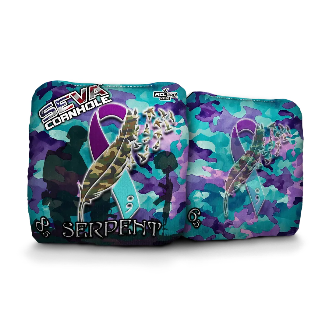 Veteran Suicide Awareness Special Edition - Set of 4 Cornhole bags