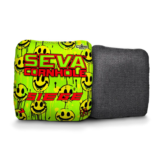 Smiley Blacklight GLO Cornhole Bags Siege ACL Pro Stamped