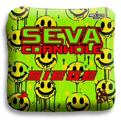 Smiley Blacklight GLO Cornhole Bags Siege ACL Pro Stamped