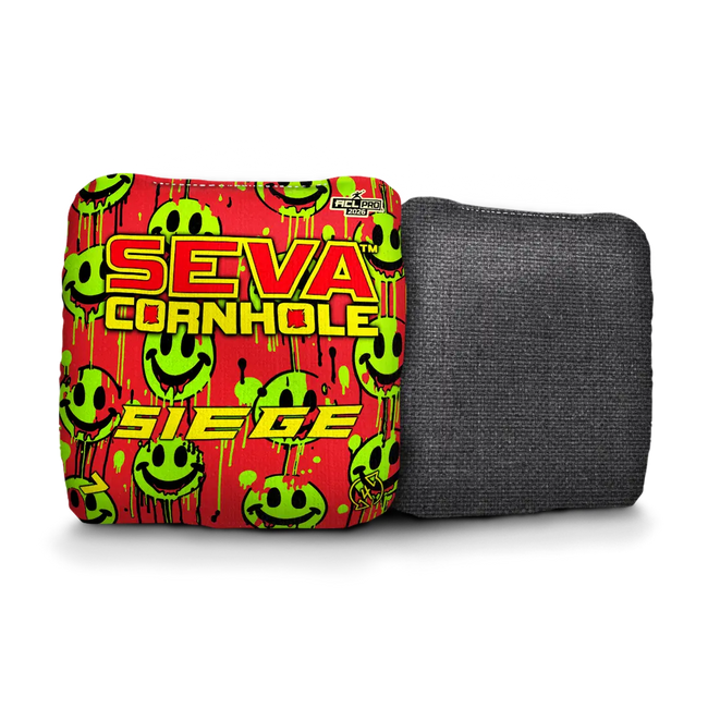 Smiley Blacklight GLO Cornhole Bags Siege ACL Pro Stamped