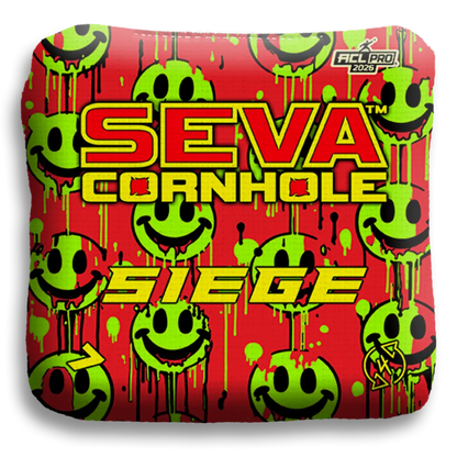 Smiley Blacklight GLO Cornhole Bags Siege ACL Pro Stamped