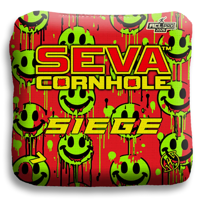 Smiley Blacklight GLO Cornhole Bags Siege ACL Pro Stamped