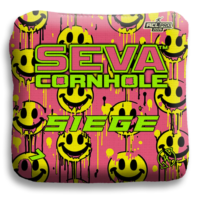 Smiley Blacklight GLO Cornhole Bags Siege ACL Pro Stamped