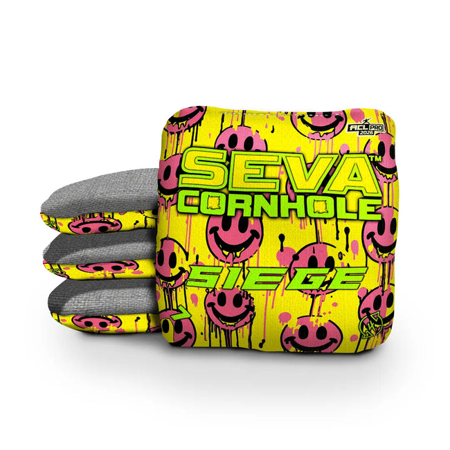 Smiley Blacklight GLO Cornhole Bags Siege ACL Pro Stamped