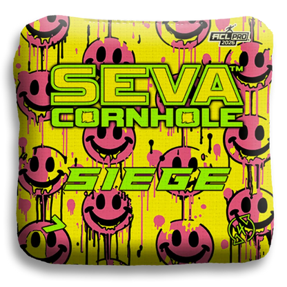 Smiley Blacklight GLO Cornhole Bags Siege ACL Pro Stamped