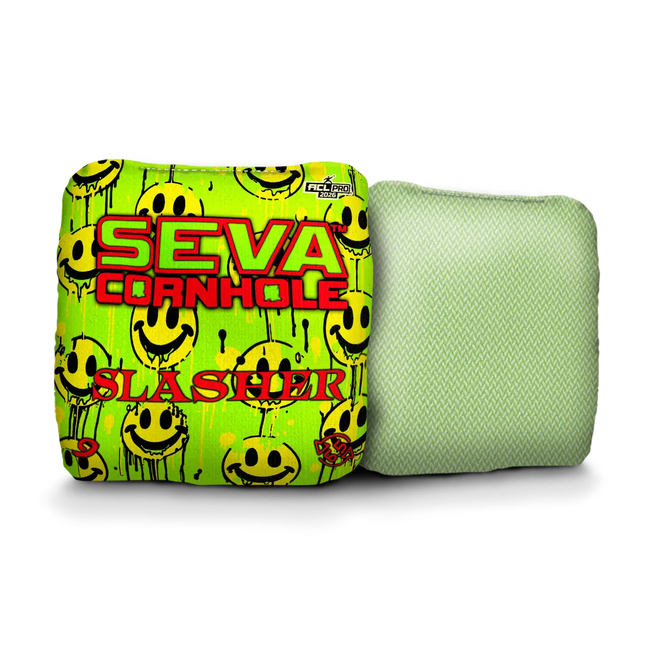 Smiley Blacklight GLO Cornhole Bags Slasher ACL Pro Stamped