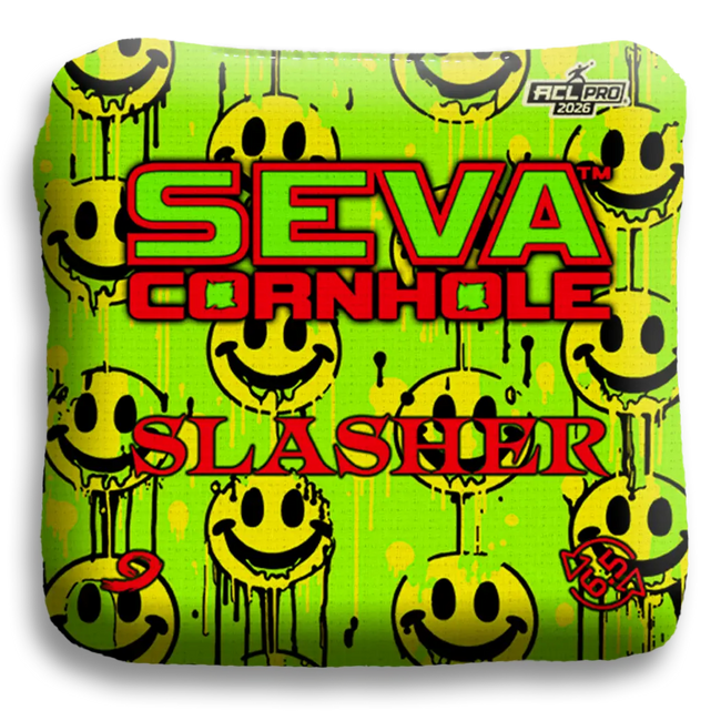 Smiley Blacklight GLO Cornhole Bags Slasher ACL Pro Stamped