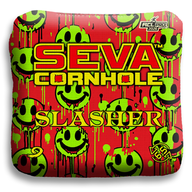 Smiley Blacklight GLO Cornhole Bags Slasher ACL Pro Stamped