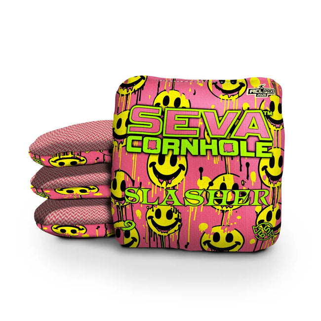 Smiley Blacklight GLO Cornhole Bags Slasher ACL Pro Stamped