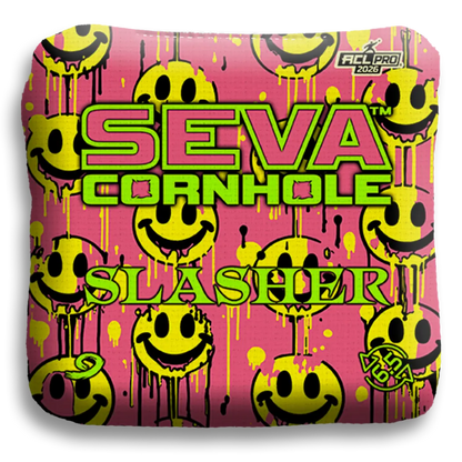 Smiley Blacklight GLO Cornhole Bags Slasher ACL Pro Stamped
