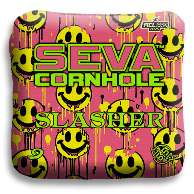 Smiley Blacklight GLO Cornhole Bags Slasher ACL Pro Stamped