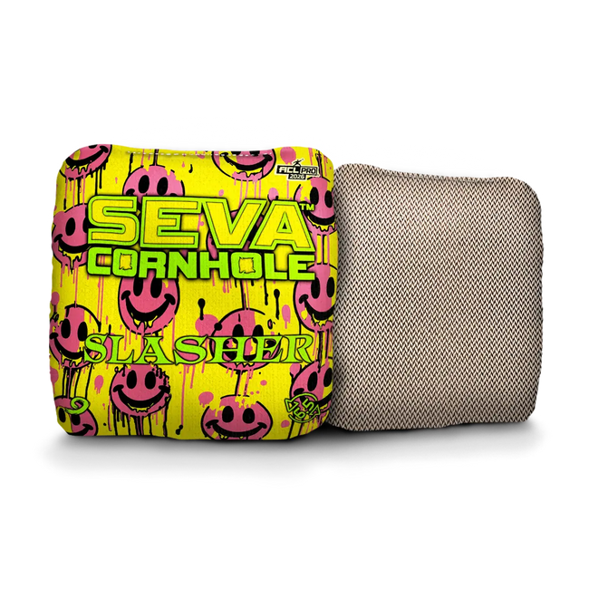 Smiley Blacklight GLO Cornhole Bags Slasher ACL Pro Stamped