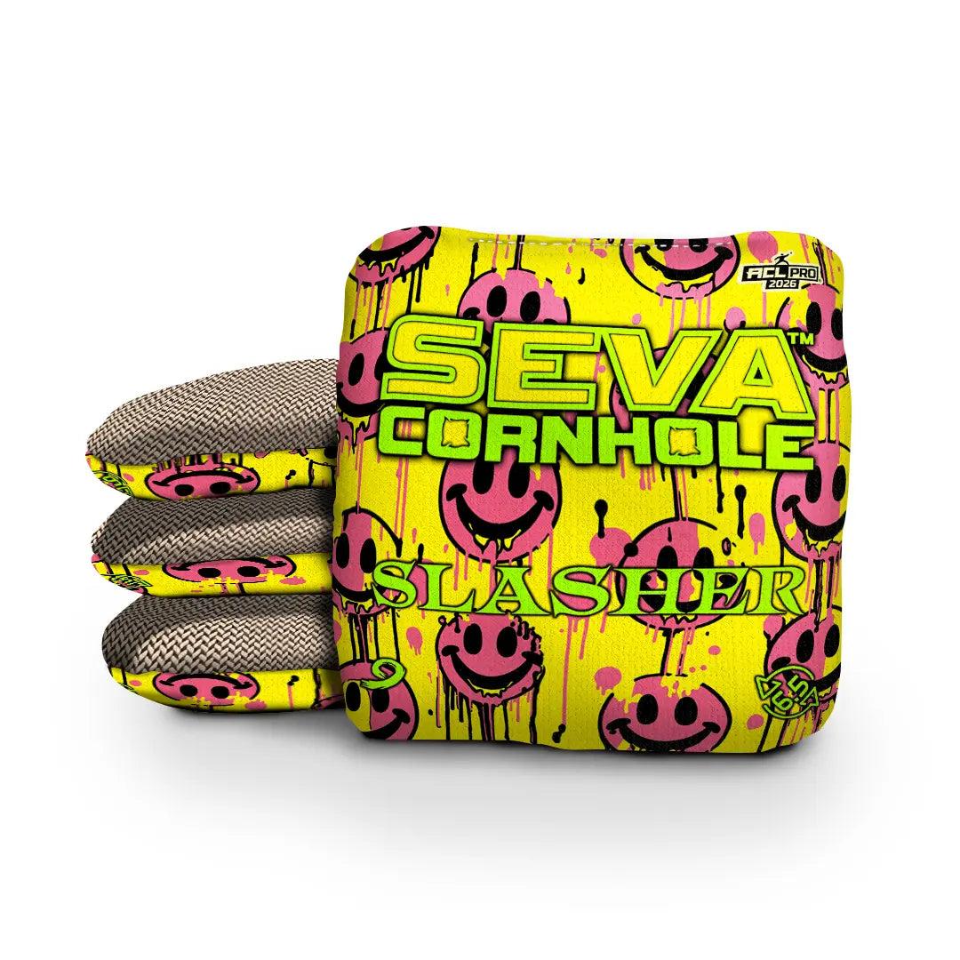 Smiley Blacklight GLO Cornhole Bags Slasher ACL Pro Stamped
