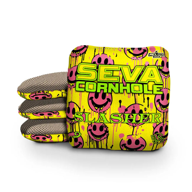 Smiley Blacklight GLO Cornhole Bags Slasher ACL Pro Stamped