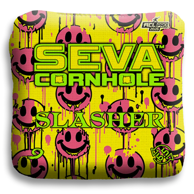 Smiley Blacklight GLO Cornhole Bags Slasher ACL Pro Stamped