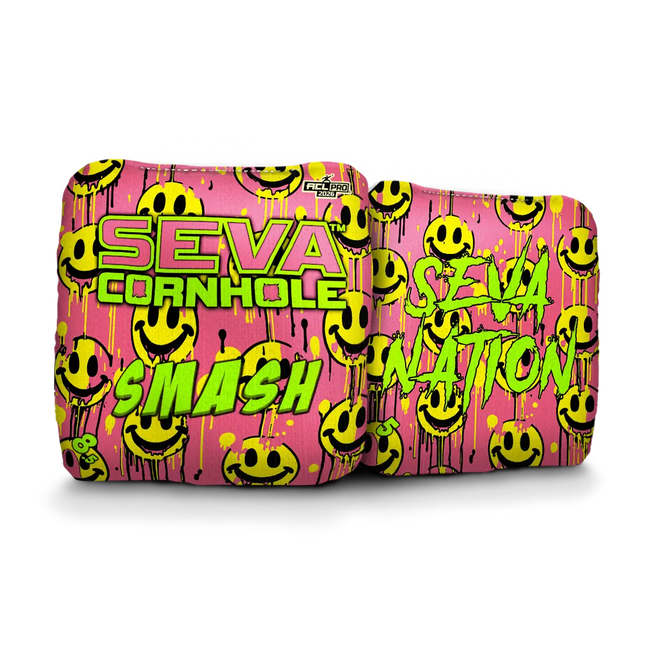 Smile Blacklight GLO Cornhole Bags Smash ACL Pro Stamped