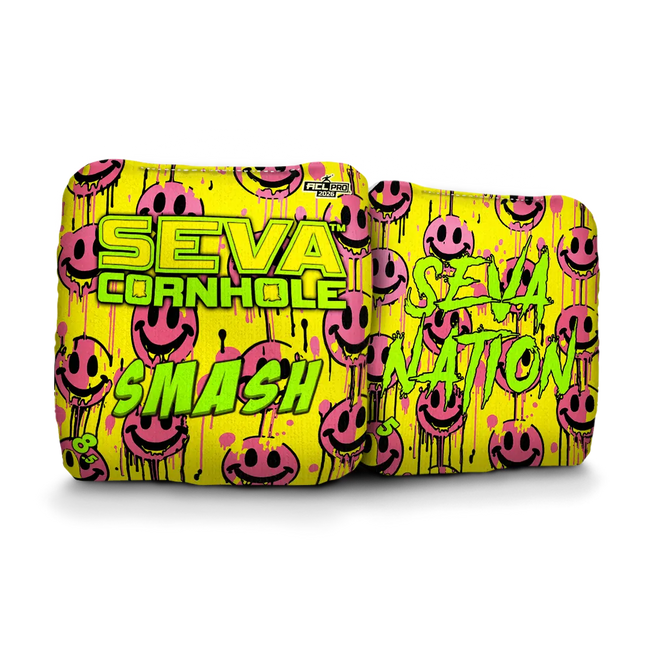 Smile Blacklight GLO Cornhole Bags Smash ACL Pro Stamped