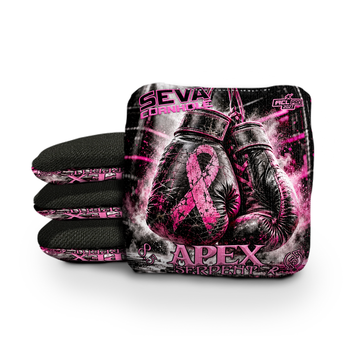 Breast Cancer Awareness – Fight Edition | Set of 4 Cornhole Bags