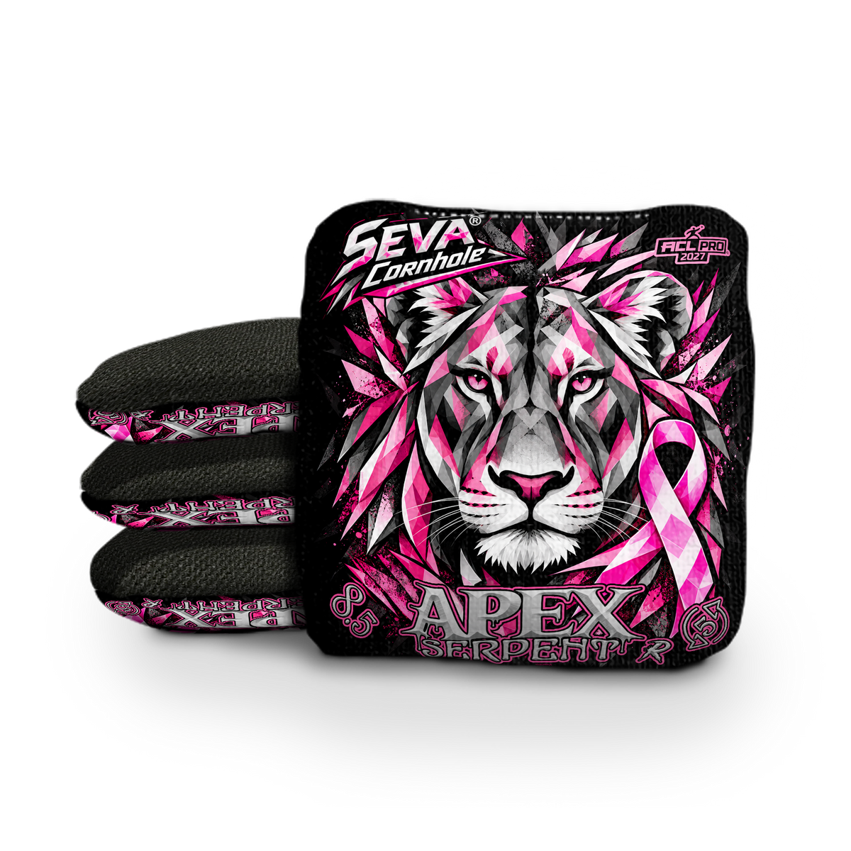 Breast Cancer Awareness – Lioness Edition | Set of 4 Cornhole Bags