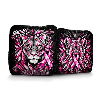 Breast Cancer Awareness – Lioness Edition | Set of 4 Cornhole Bags
