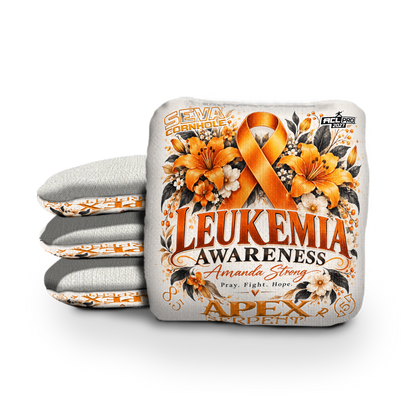 Amanda Strong Leukemia Awareness Fundraiser | Set of 4 Cornhole Bags