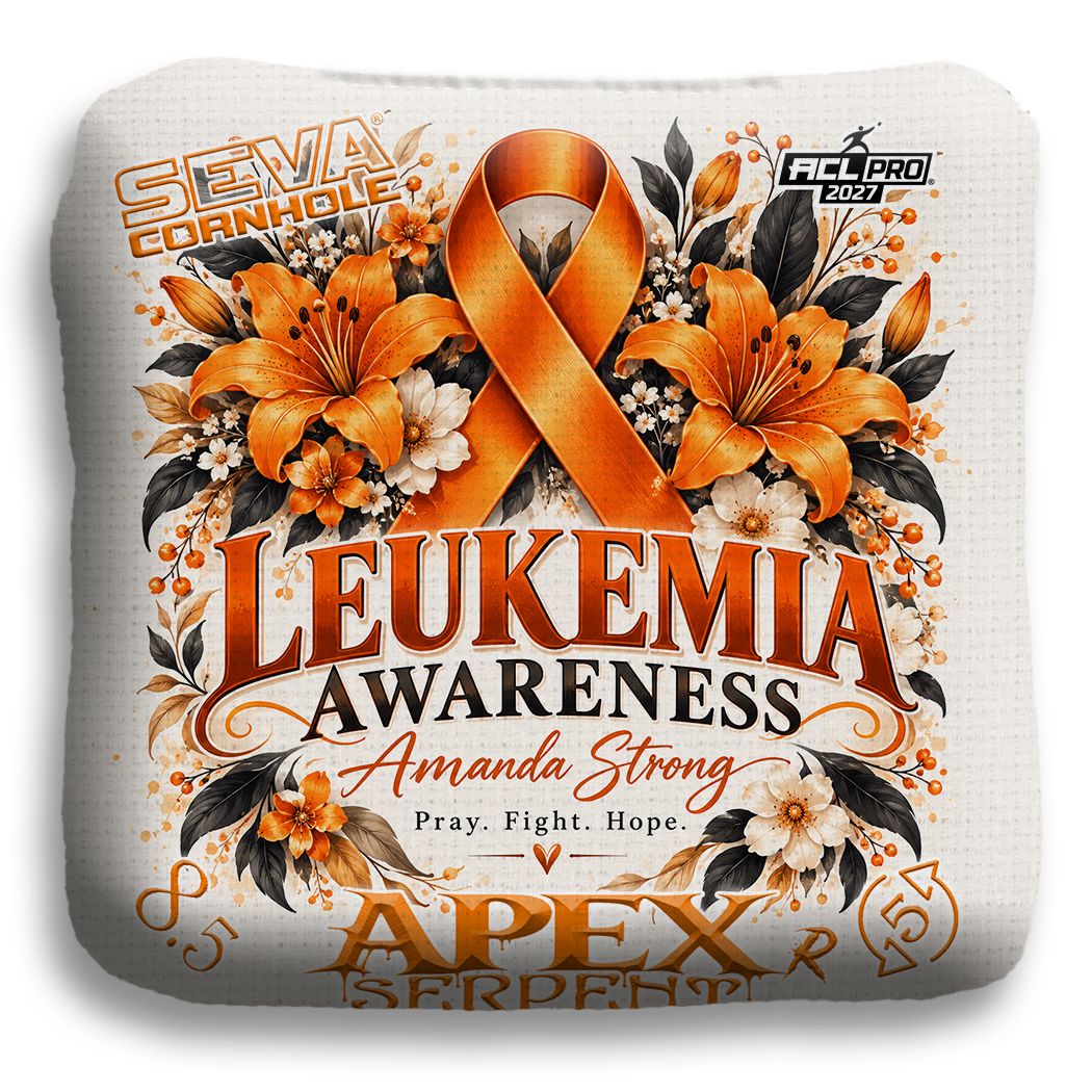 Amanda Strong Leukemia Awareness Fundraiser | Set of 4 Cornhole Bags