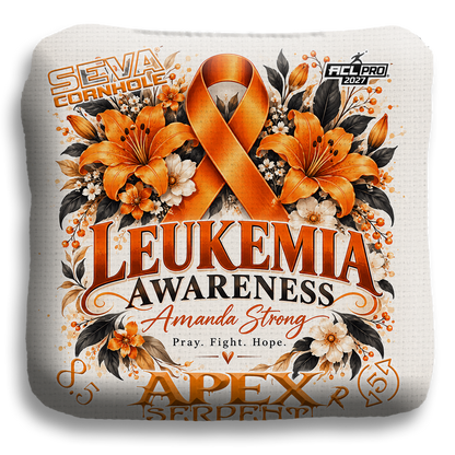 Amanda Strong Leukemia Awareness Fundraiser | Set of 4 Cornhole Bags