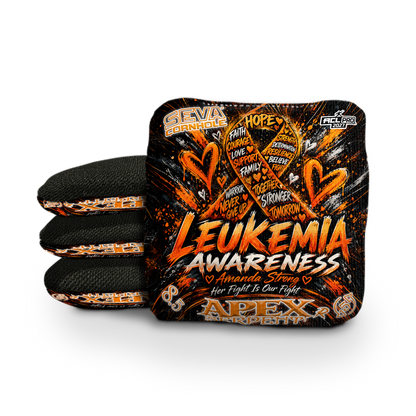 Amanda Strong Leukemia Awareness Fundraiser | Set of 4 Cornhole Bags