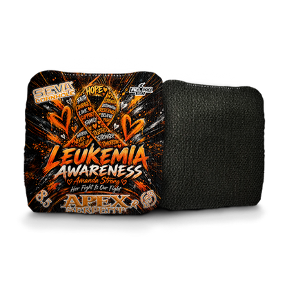 Amanda Strong Leukemia Awareness Fundraiser | Set of 4 Cornhole Bags
