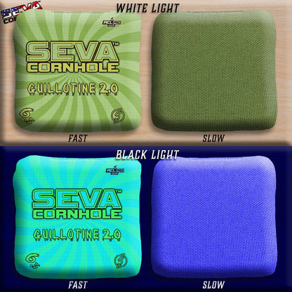 Swirl Blacklight GLO Cornhole Bags Guillotine 2.0 ACL Pro Stamped