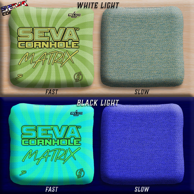 Swirl Blacklight GLO Cornhole Bags Matrix ACL Pro Stamped