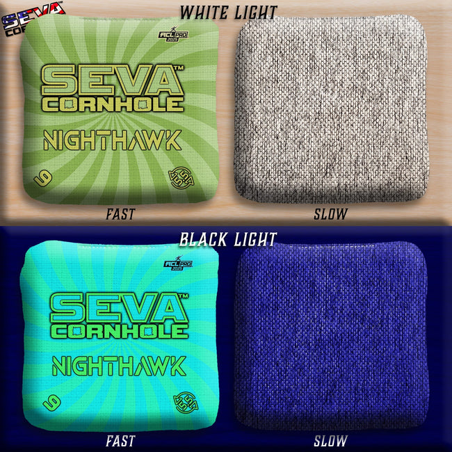 Swirl Blacklight GLO Cornhole Bags NightHawk ACL Pro Stamped