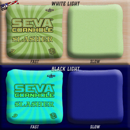 Swirl Blacklight GLO Cornhole Bags Slasher ACL Pro Stamped