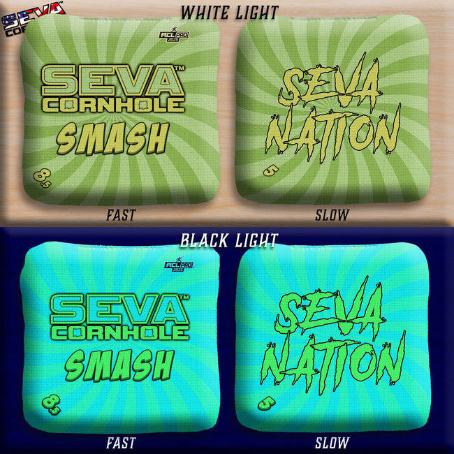 Swirl Blacklight GLO Cornhole Bags Smash ACL Pro Stamped