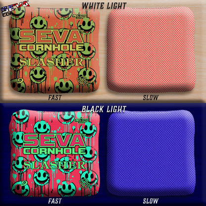 Smiley Blacklight GLO Cornhole Bags Slasher ACL Pro Stamped