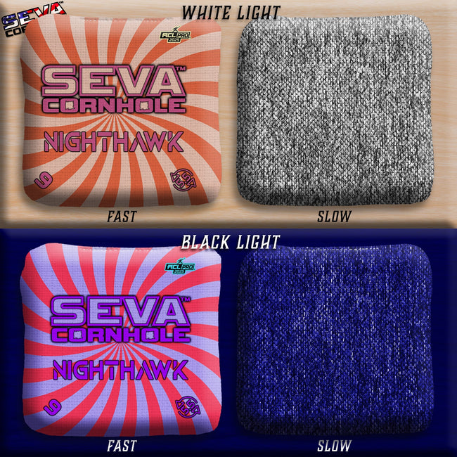 Swirl Blacklight GLO Cornhole Bags NightHawk ACL Pro Stamped