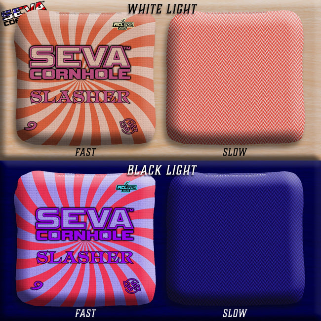 Swirl Blacklight GLO Cornhole Bags Slasher ACL Pro Stamped