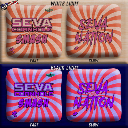 Swirl Blacklight GLO Cornhole Bags Smash ACL Pro Stamped