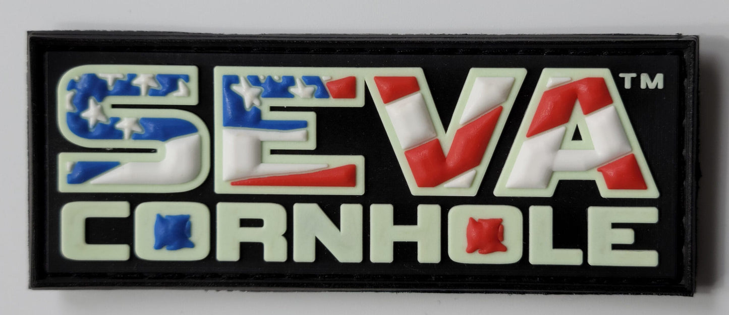 Glow In The Dark SEVA Cornhole Velcro Patch