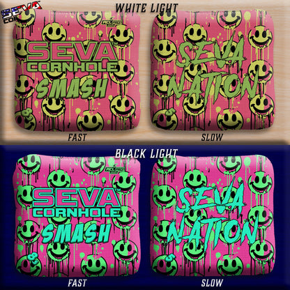 Smile Blacklight GLO Cornhole Bags Smash ACL Pro Stamped