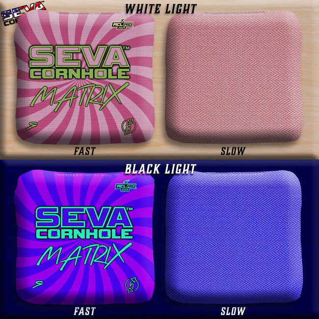 Swirl Blacklight GLO Cornhole Bags Matrix ACL Pro Stamped