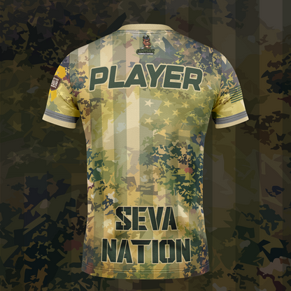SEVA CORNHOLE JER "ARMY GRUNGE" WHITE EDITION! NEW SPANDEX MESH MATERIAL!