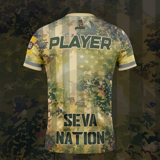 SEVA CORNHOLE JER "ARMY GRUNGE" WHITE EDITION! NEW SPANDEX MESH MATERIAL!