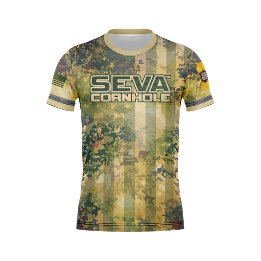 SEVA CORNHOLE JER "ARMY GRUNGE" WHITE EDITION! NEW SPANDEX MESH MATERIAL!