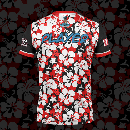 SEVA CORNHOLE JERSEY "FLORAL" BLACK EDITION! NEW SPANDEX MESH MATERIAL!
