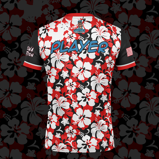 SEVA CORNHOLE JERSEY "FLORAL" BLACK EDITION! NEW SPANDEX MESH MATERIAL!