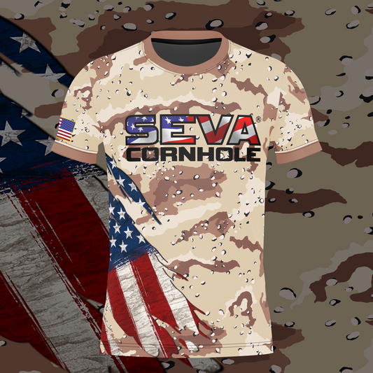 SEVA CORNHOLE JERSEY- "CAMO" EDITION! NEW SPANDEX MESH MATERIAL!