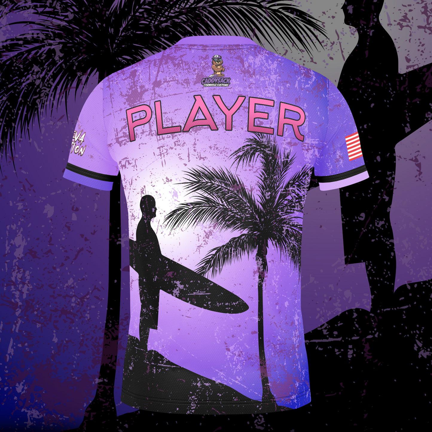 SEVA CORNHOLE JERSEY "SUNSET" EDITION! NEW SPANDEX MESH MATERIAL!